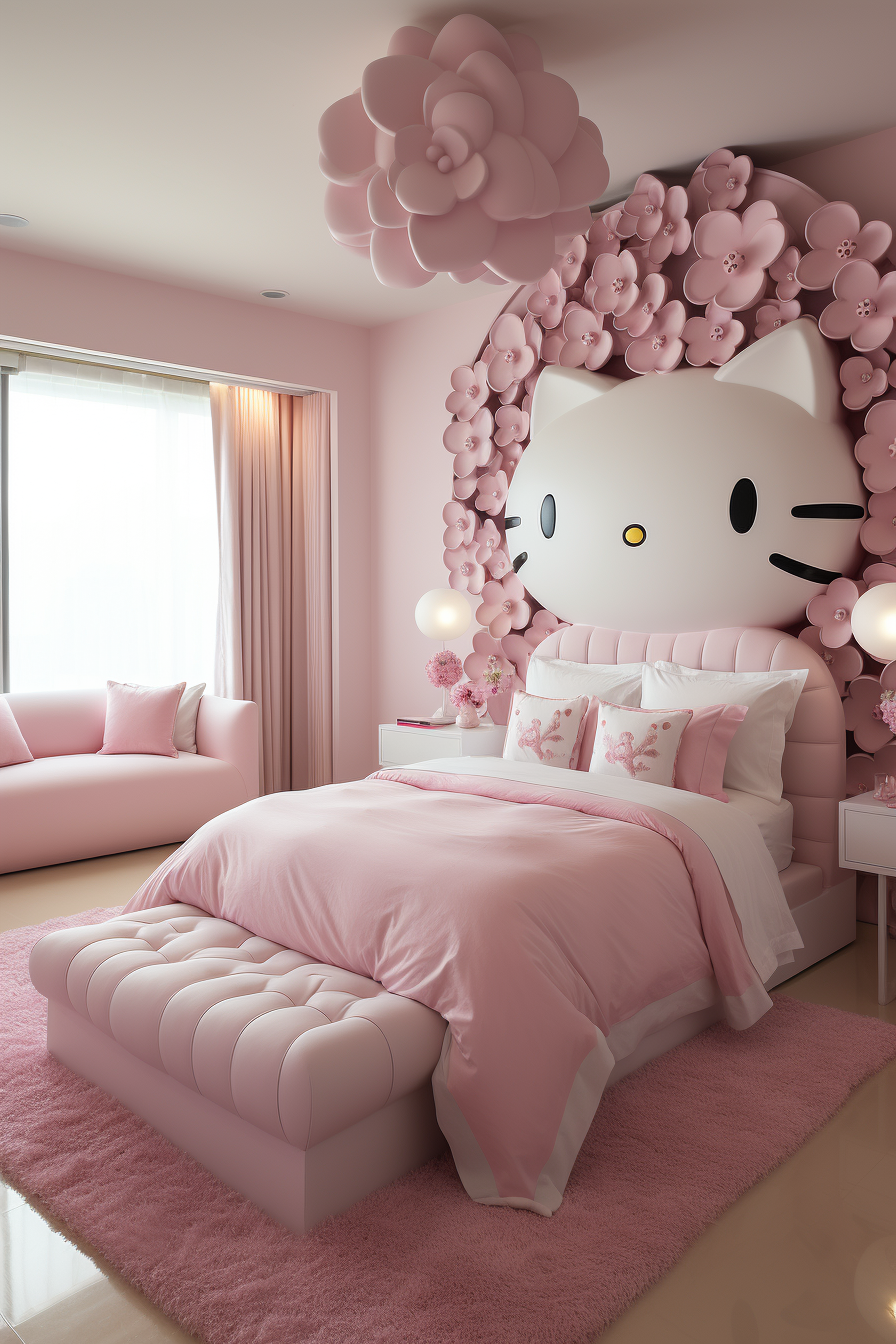 Cute Hello Kitty girls bedroom