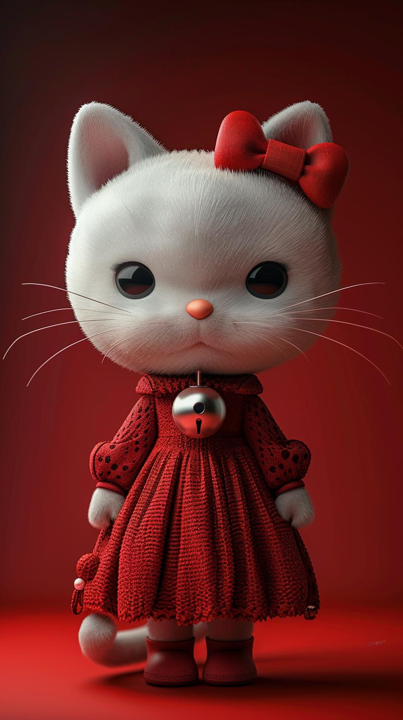 Realistic Hello Kitty Person Illustration