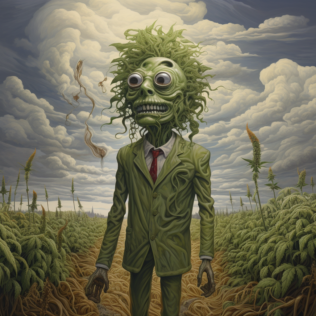 Beautiful hemp surrealist artwork