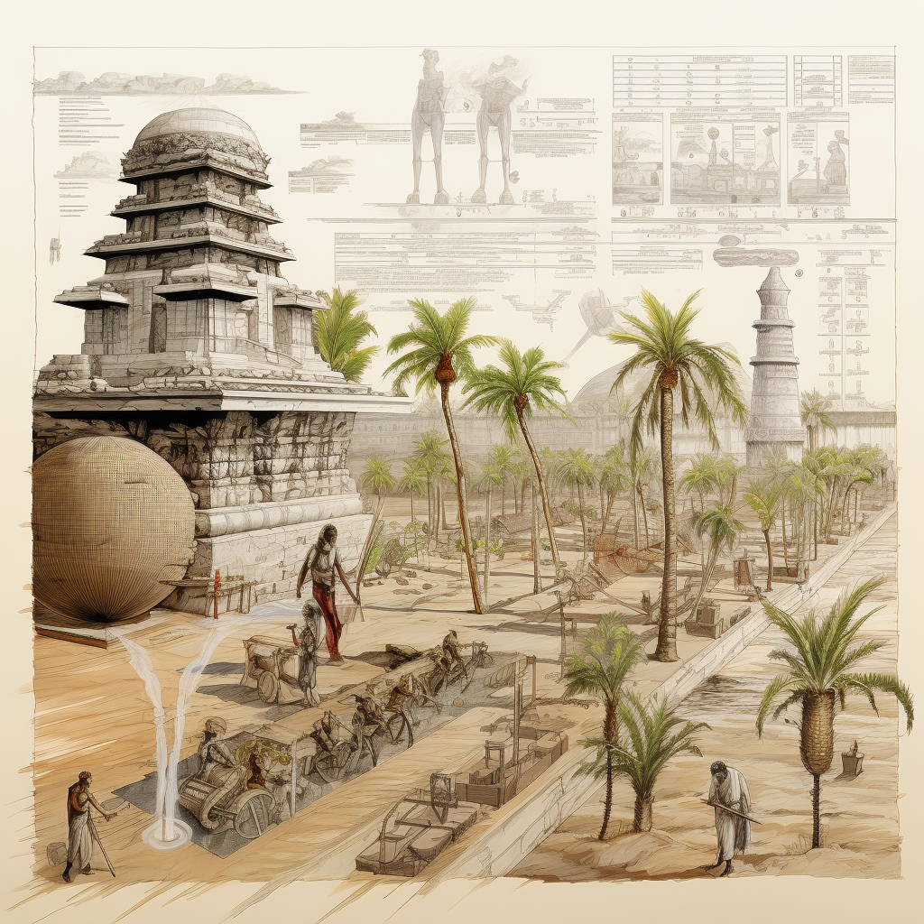 Illustration of a hemp-based civilization