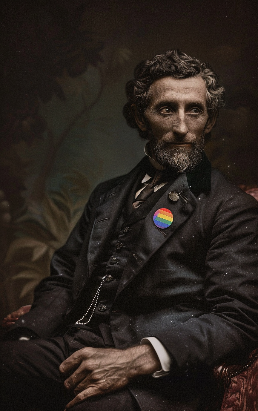 Thoreau Pride Flag Portrait