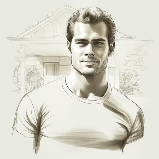 Henry Cavill in white t-shirt with a smile