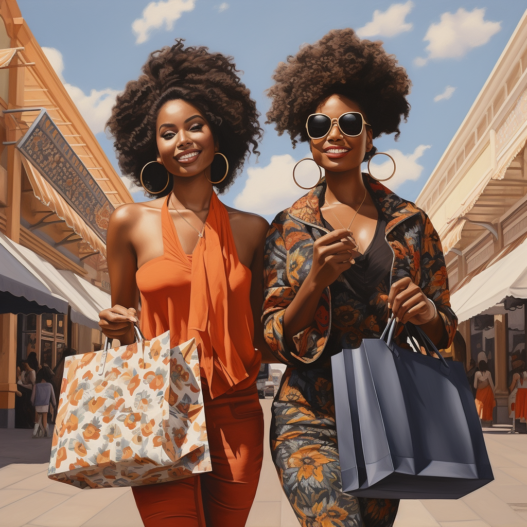 Two black women on a Hermes shopping spree