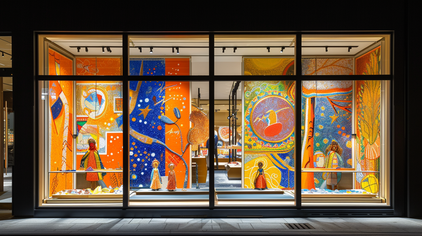 Vintage 1980's Hermès Store Window Display