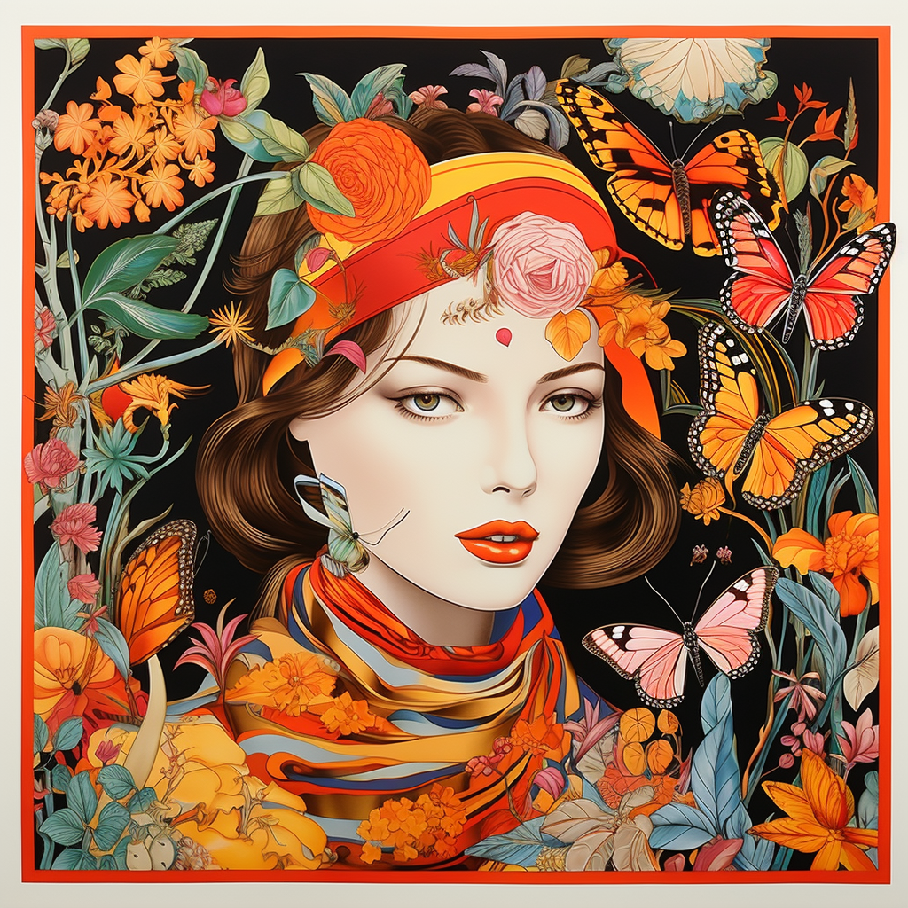 Stylish and Elegant Hermes Silk Scarf