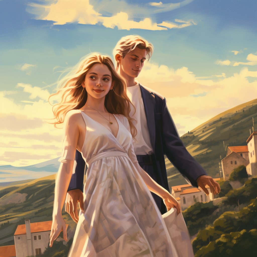 Hermione Granger and Draco Malfoy on a Romantic Hill