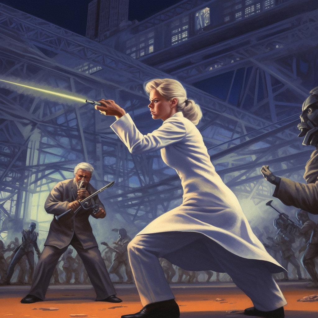 Blonde Doctor battling against Dr. Anthony Fauci