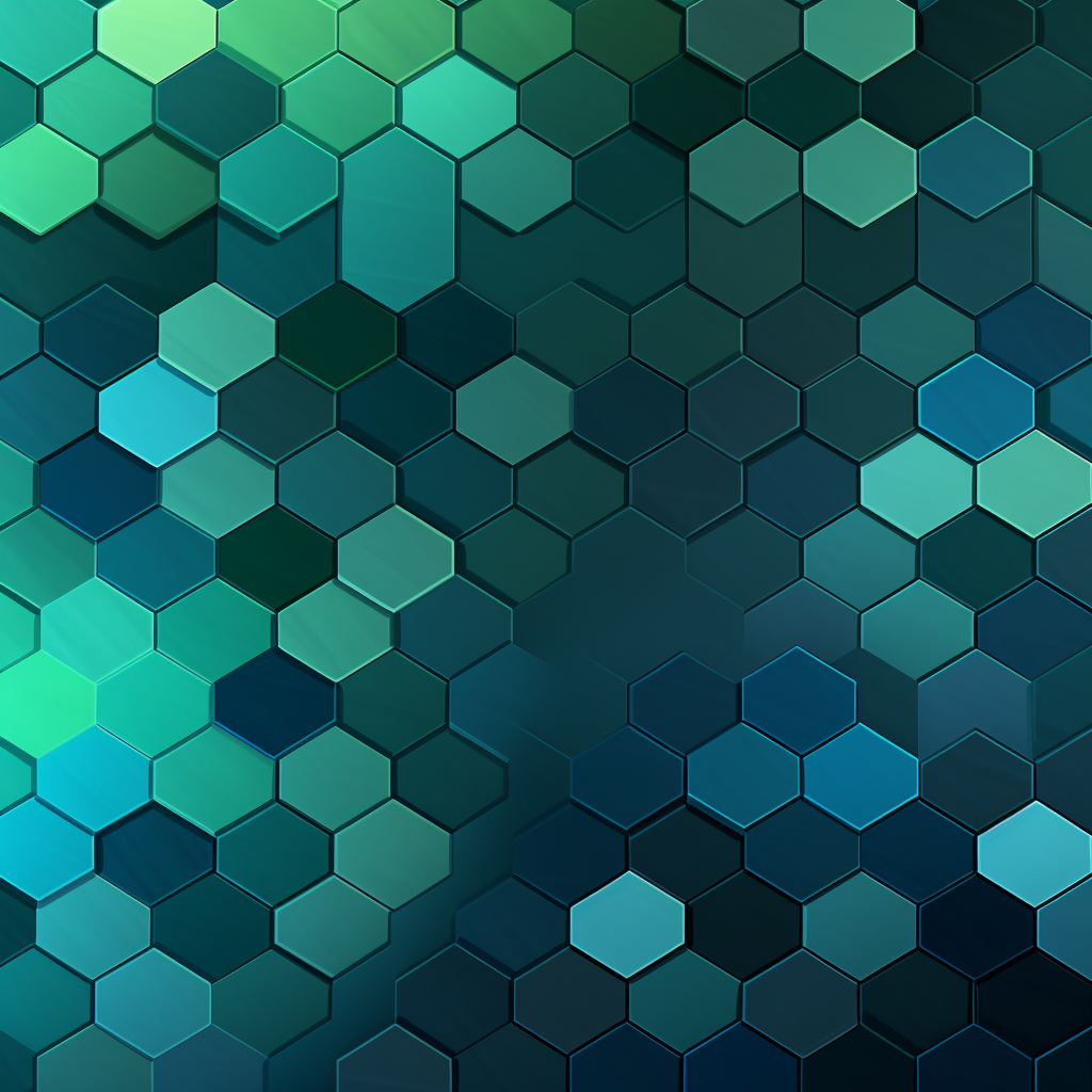 Hexagonal background with accent colors