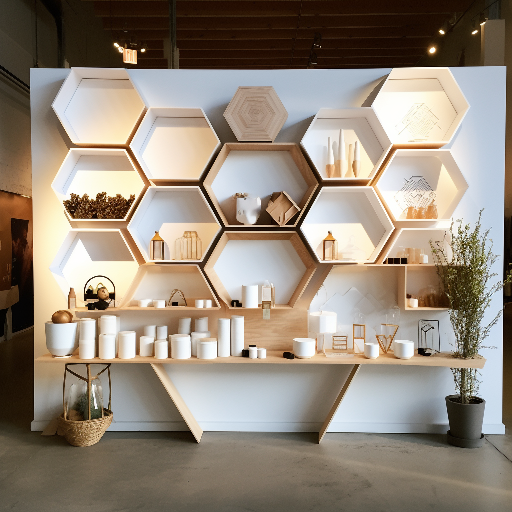 Hexagon Product Display with German Vibe