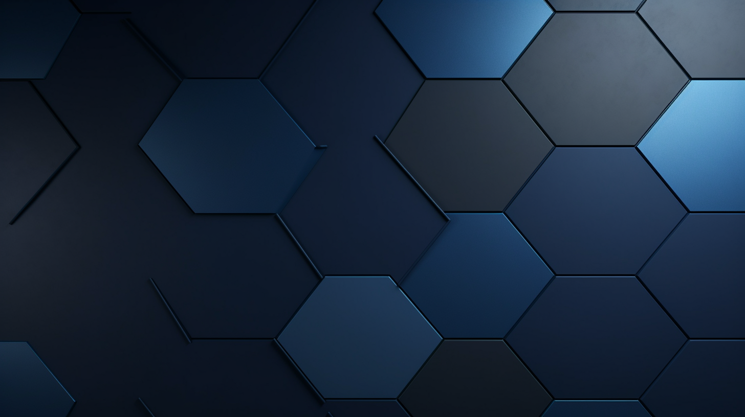 Dark blue hexagonal wallpaper