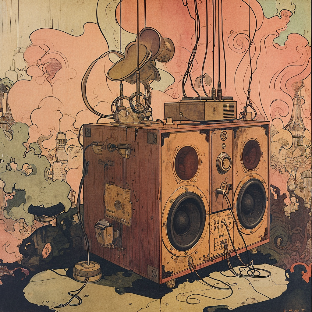 Hi-Fidelity Stereo Wonderland Illustration