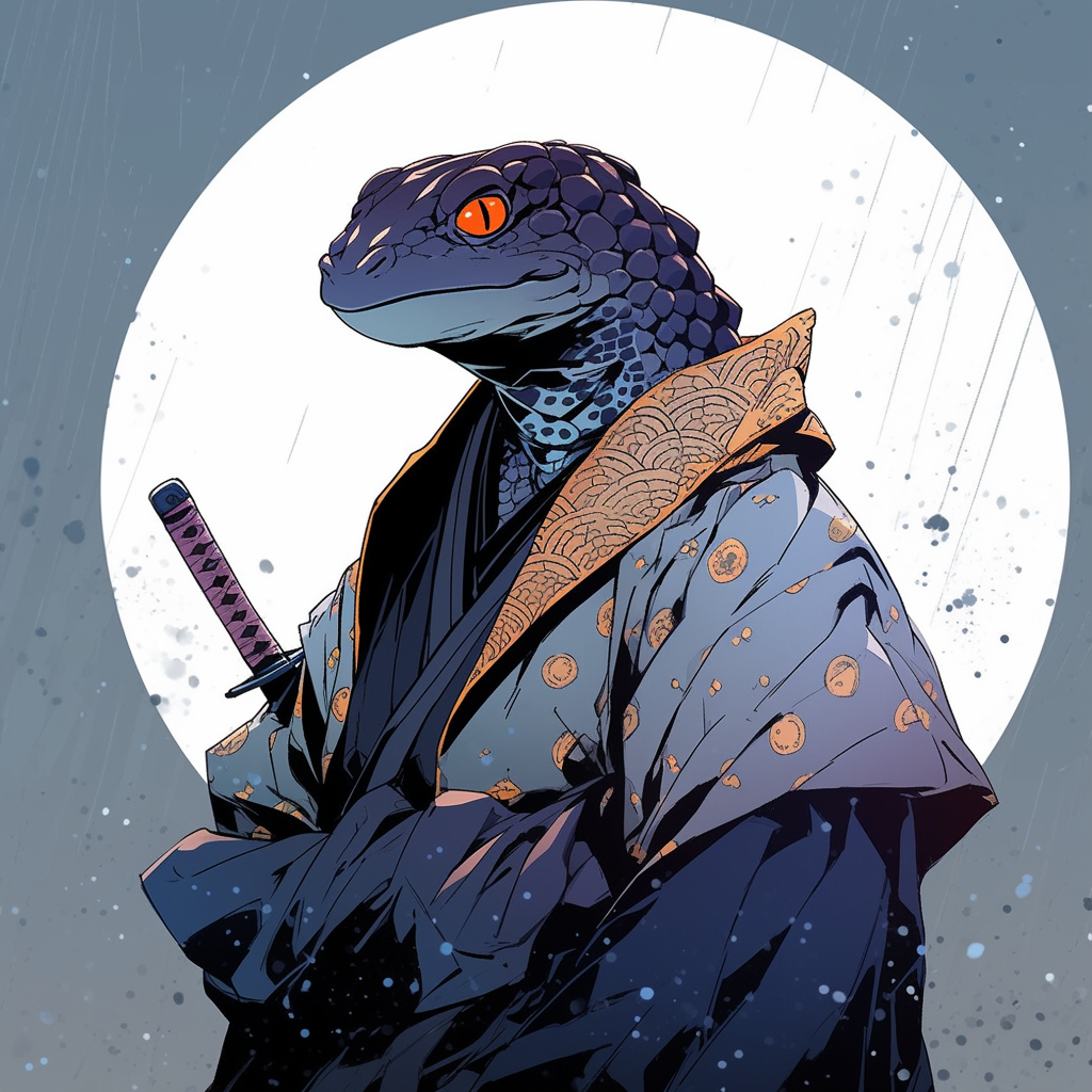 Traditional Hida Salamander Ninja Art