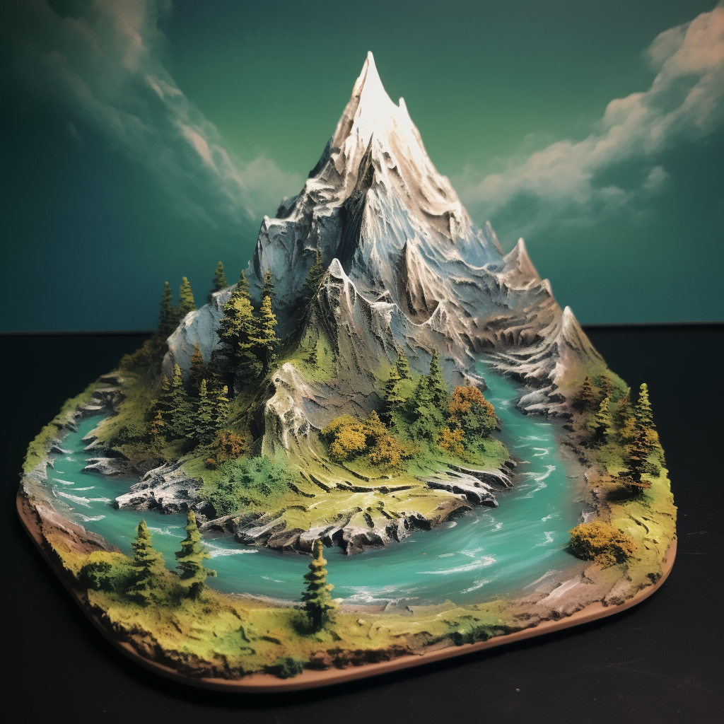 Scenic high elf mountain kingdom