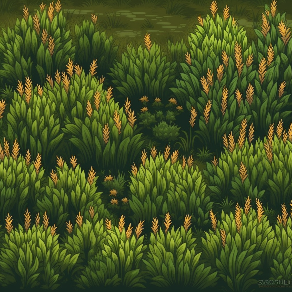 Pixel art high grass bush texture