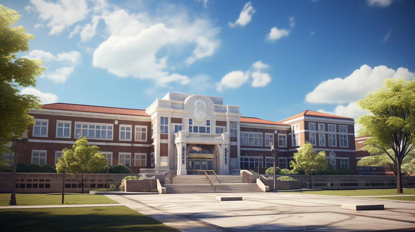 High School Exterior Background Image