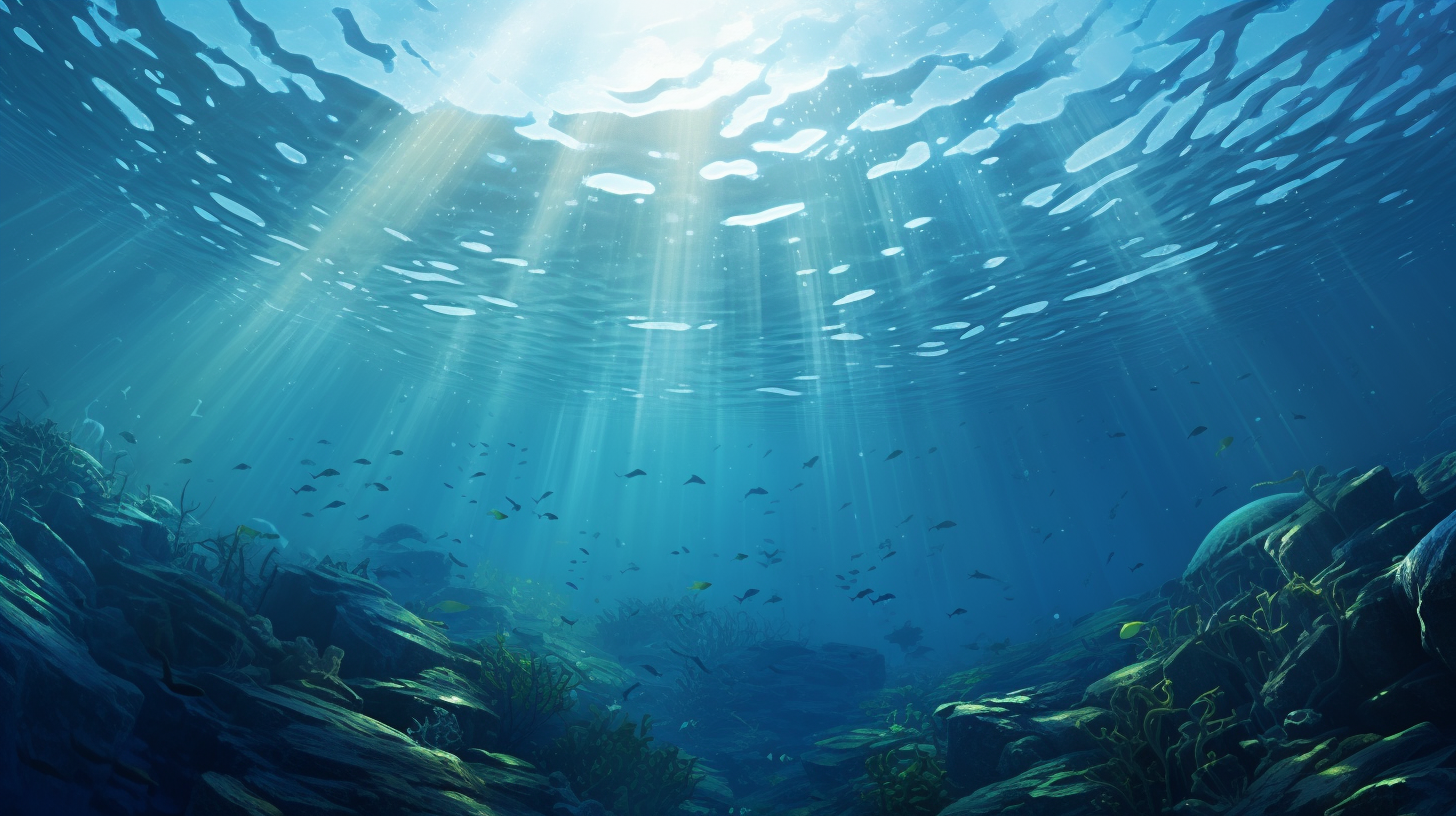 Beautiful underwater ocean landscape scenery