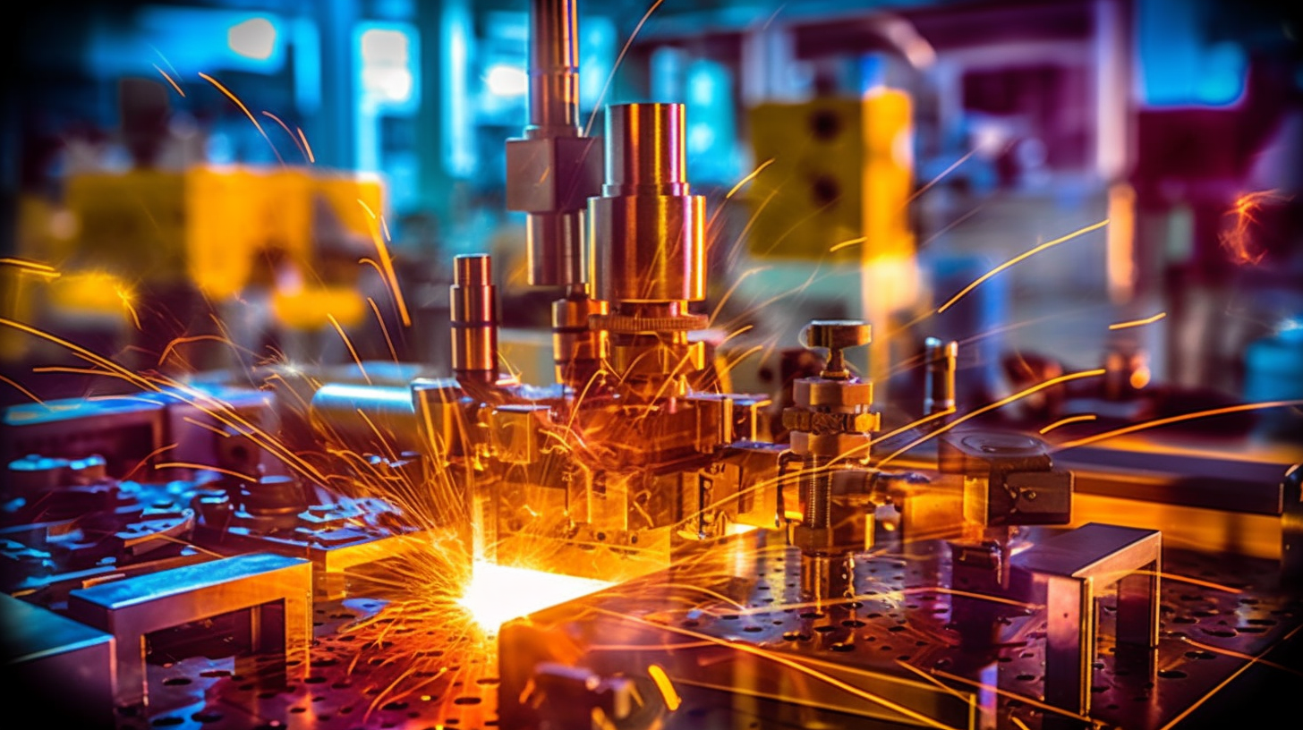 High-Tech Metallurgy Research Lab with Diwali Fireworks