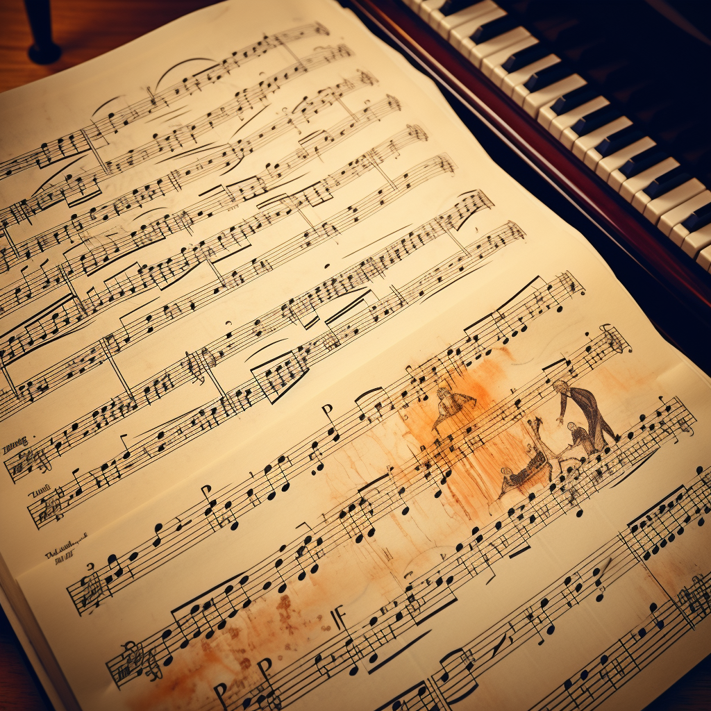 Creative highlighted sheet music design