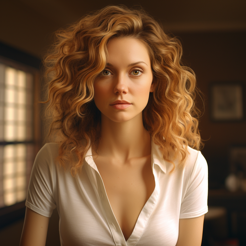 Hilarie Burton Morgan posing for cameras in hyperrealistic style