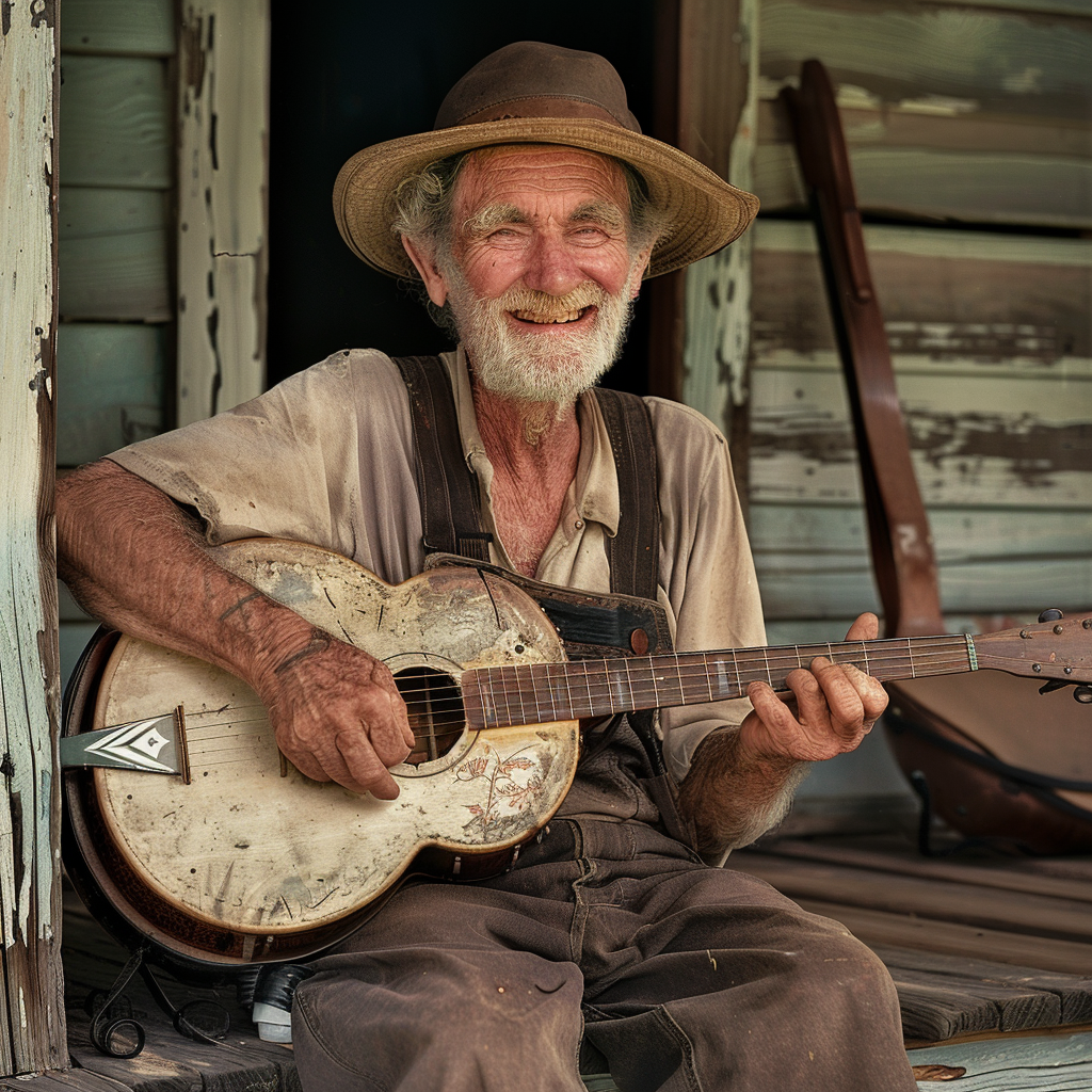 Grinning Hillbilly with Banjo