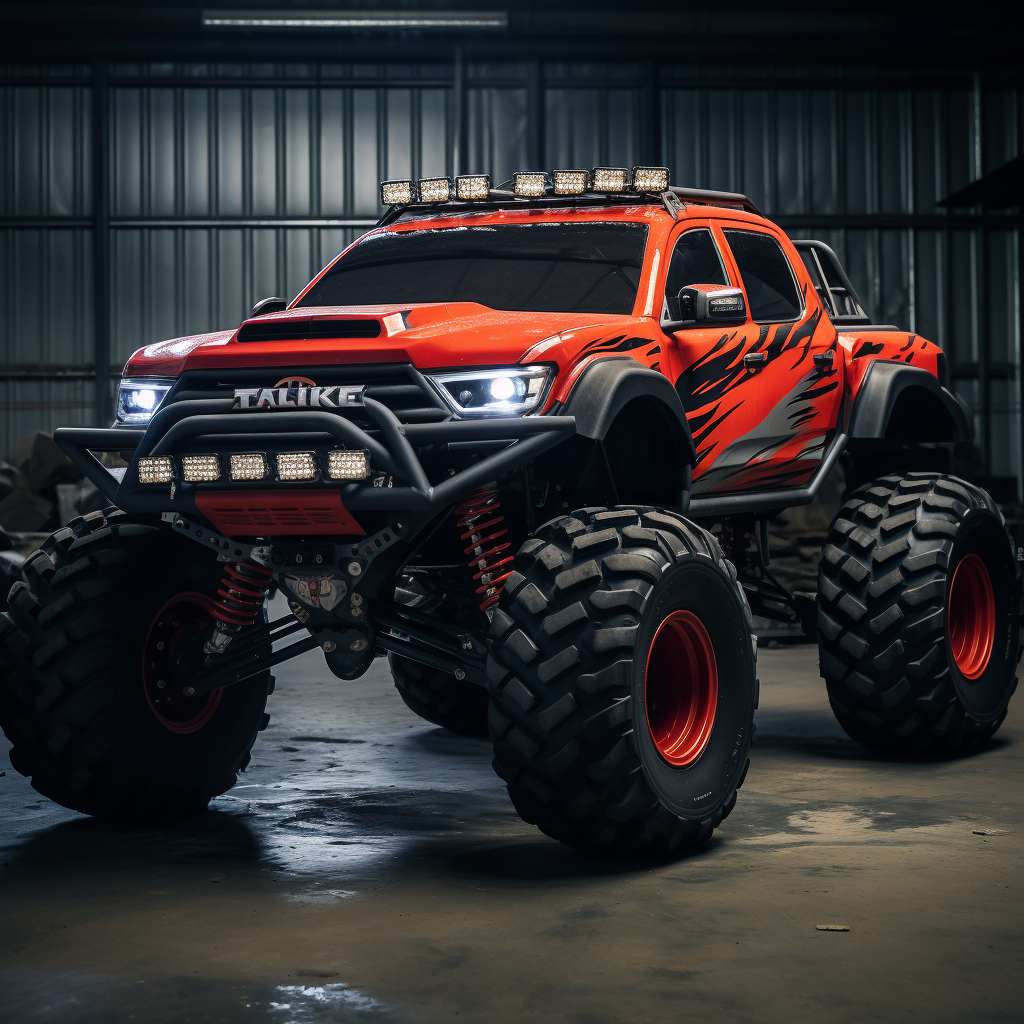 Powerful Hilux Monster Truck Showcasing Jaw-Dropping Stunts