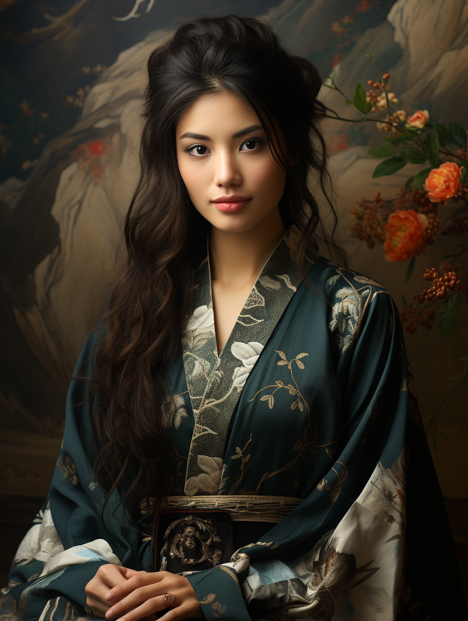 Himalaya Longhair in Chinese Costume