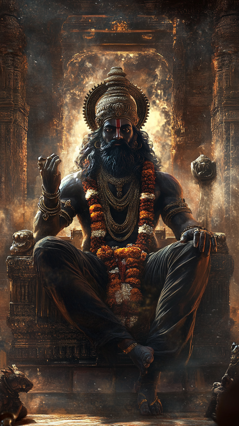 Hindu God Shani Dev Ornate Temple