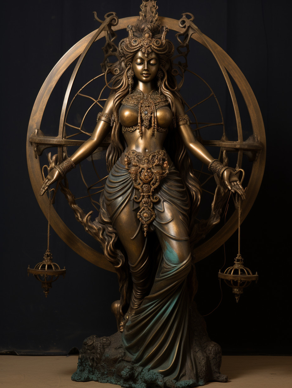 Hindu Goddess of the Orb Sculpture