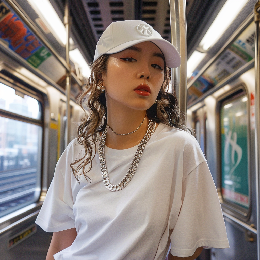 Hip Hop Fashion Woman Subway