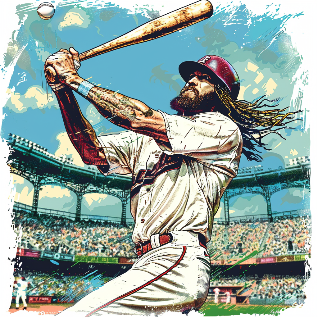 Hippy Jesus Baseball Home Run