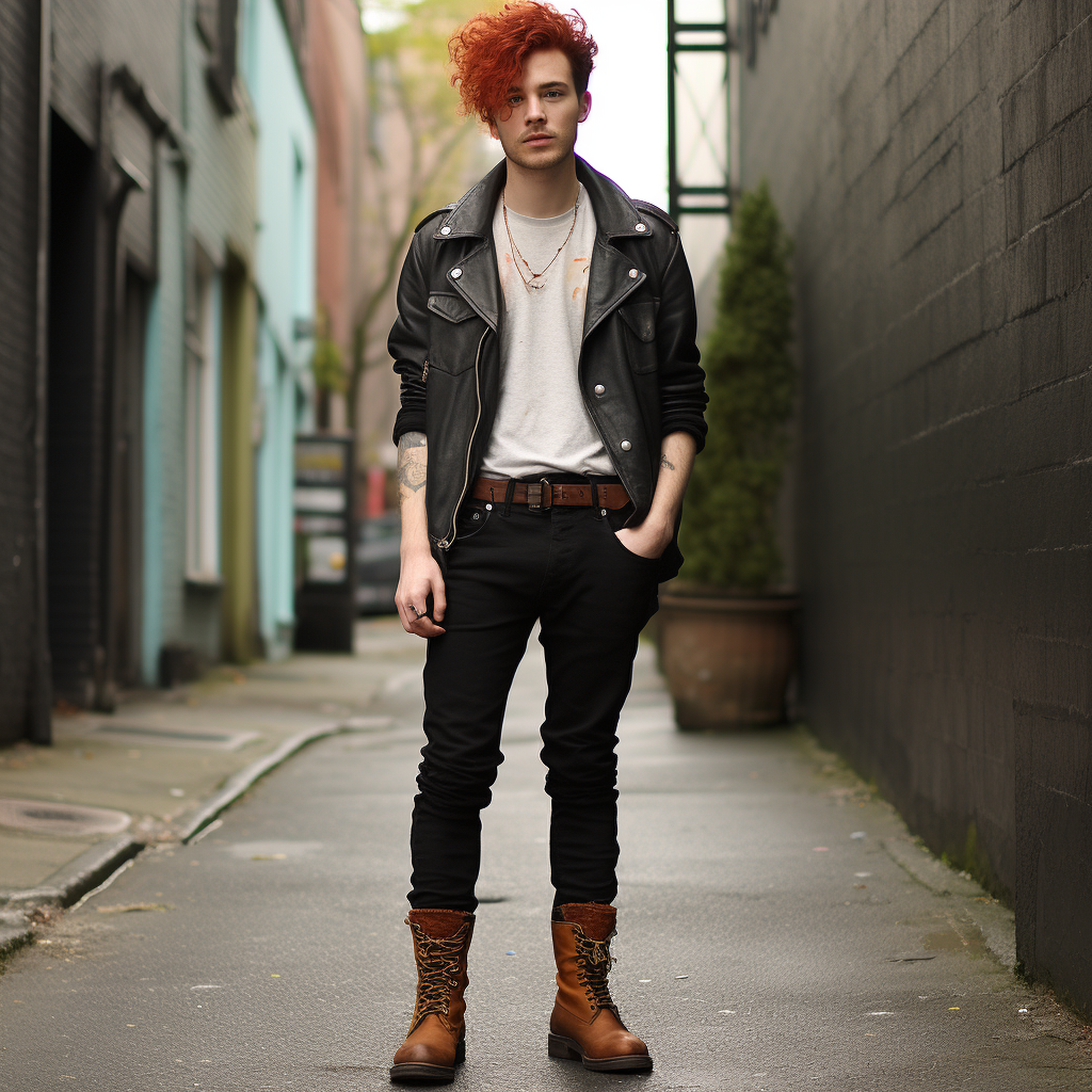 Hipster in Tight Pants and Doc Martens