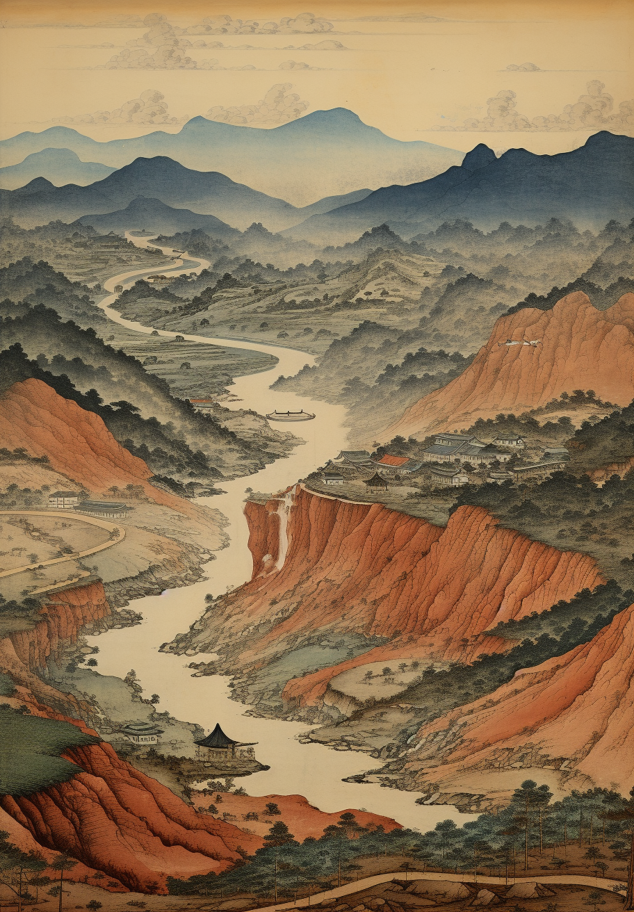 Hiroshige's beautiful quarry barren land