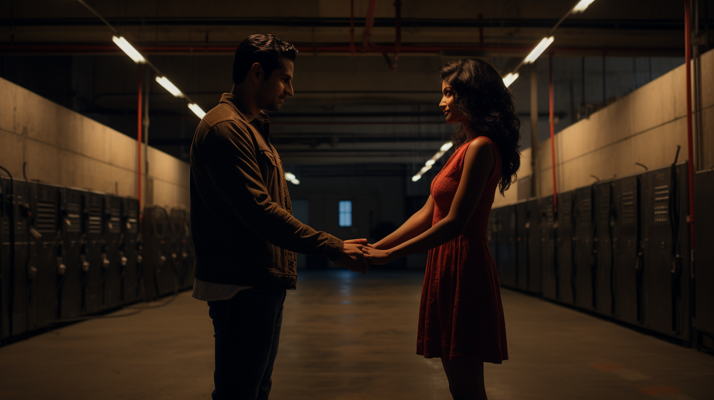 Hispanic couple with electric connection