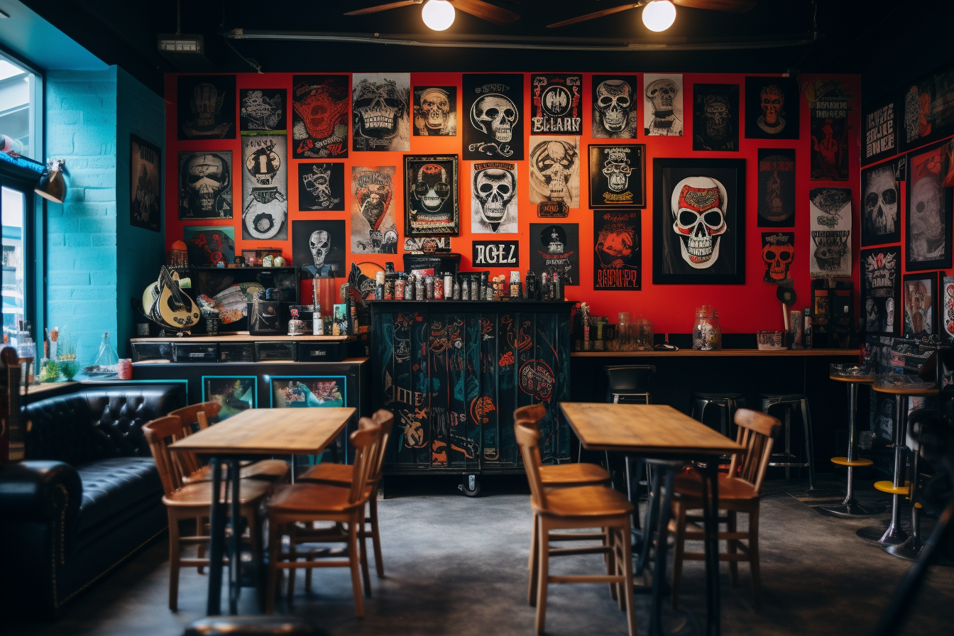 Hispanic metalheads enjoying coffee shop vibes