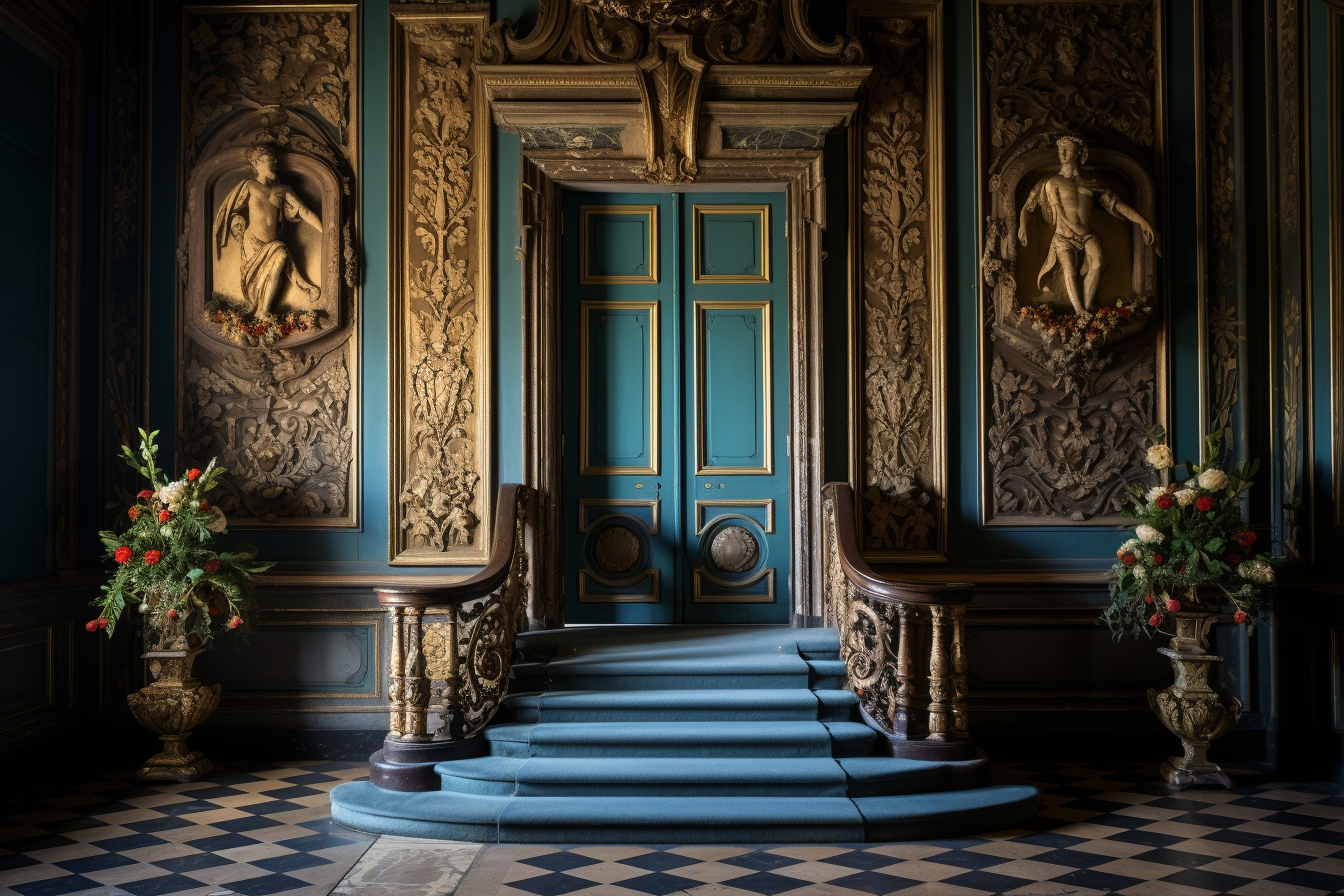 Chatsworth House Staircase, Elegant and Historic