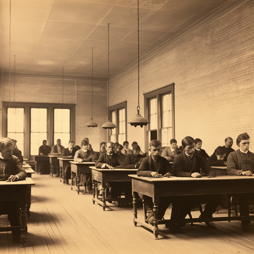 Students in a Historic Classroom