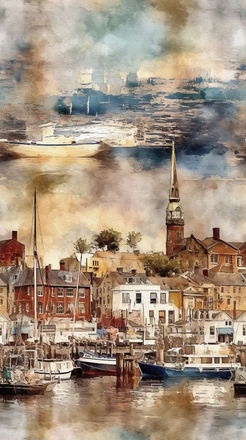 Portsmouth's Historic Harbor Painting