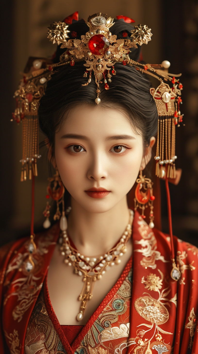 Beautiful princess in ancient China during Jin Dynasty