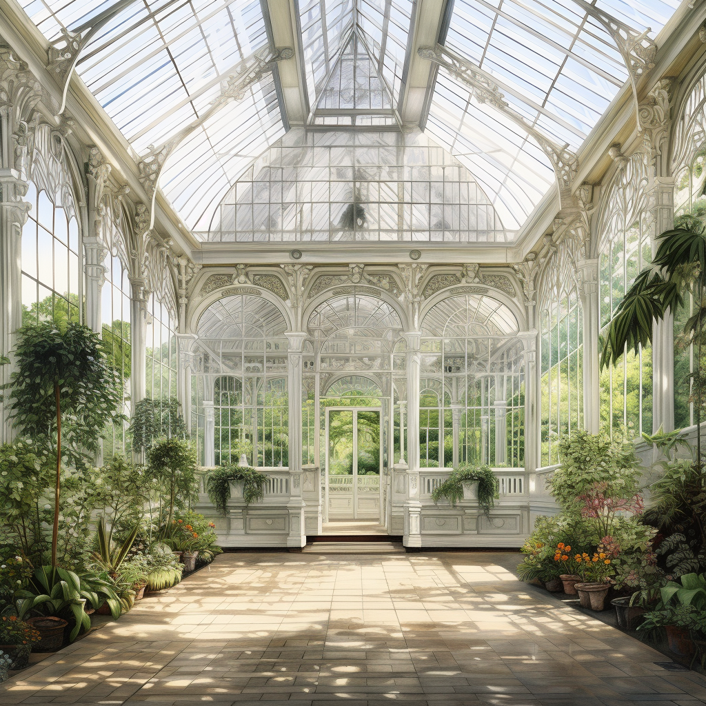 Beautiful historical glasshouse in Vienna