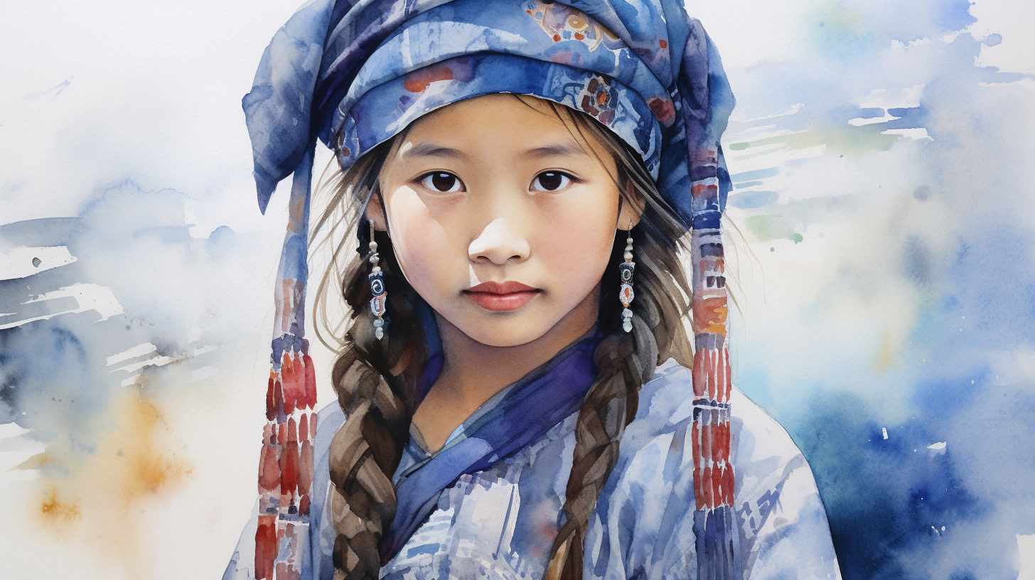 Stunning Hmong Girl in Traditional Outfit