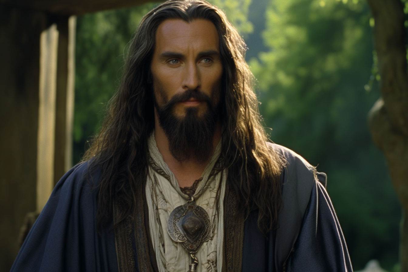 Hobbit Priest with Long Braided Beard