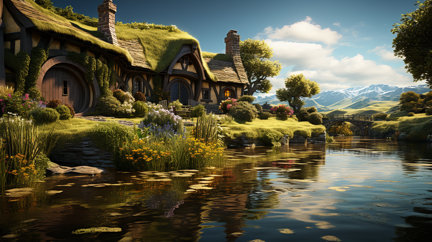 Stunning scenery of Hobbiton Movie Set