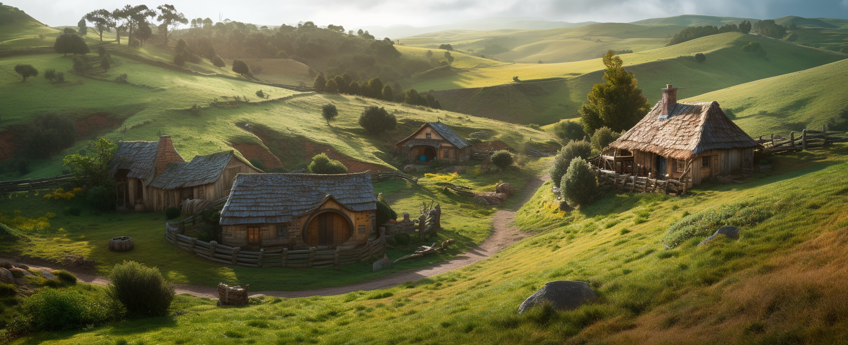 Hobbiton Movie Set in New Zeeland