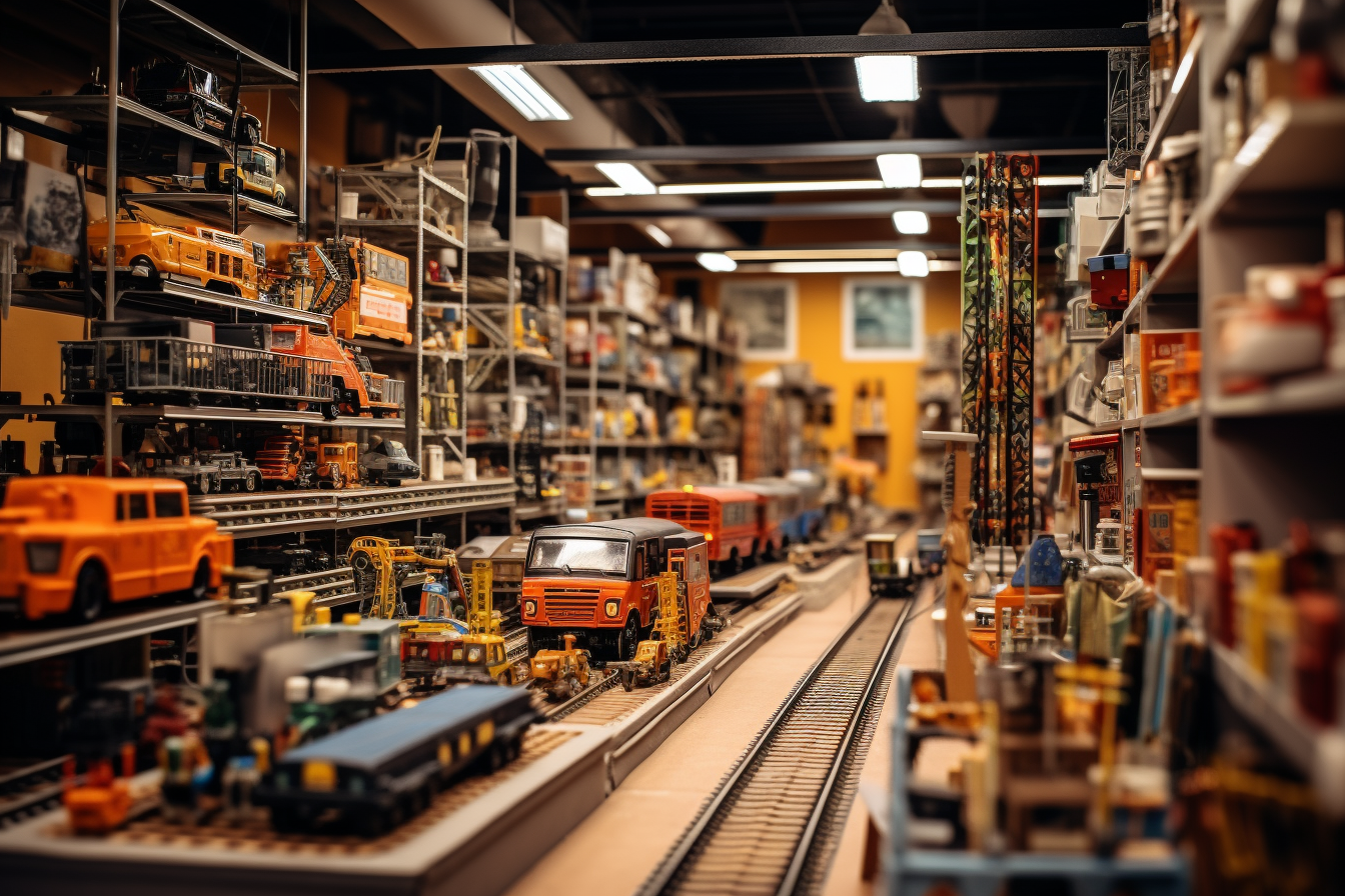 Realistic hobby shop train models