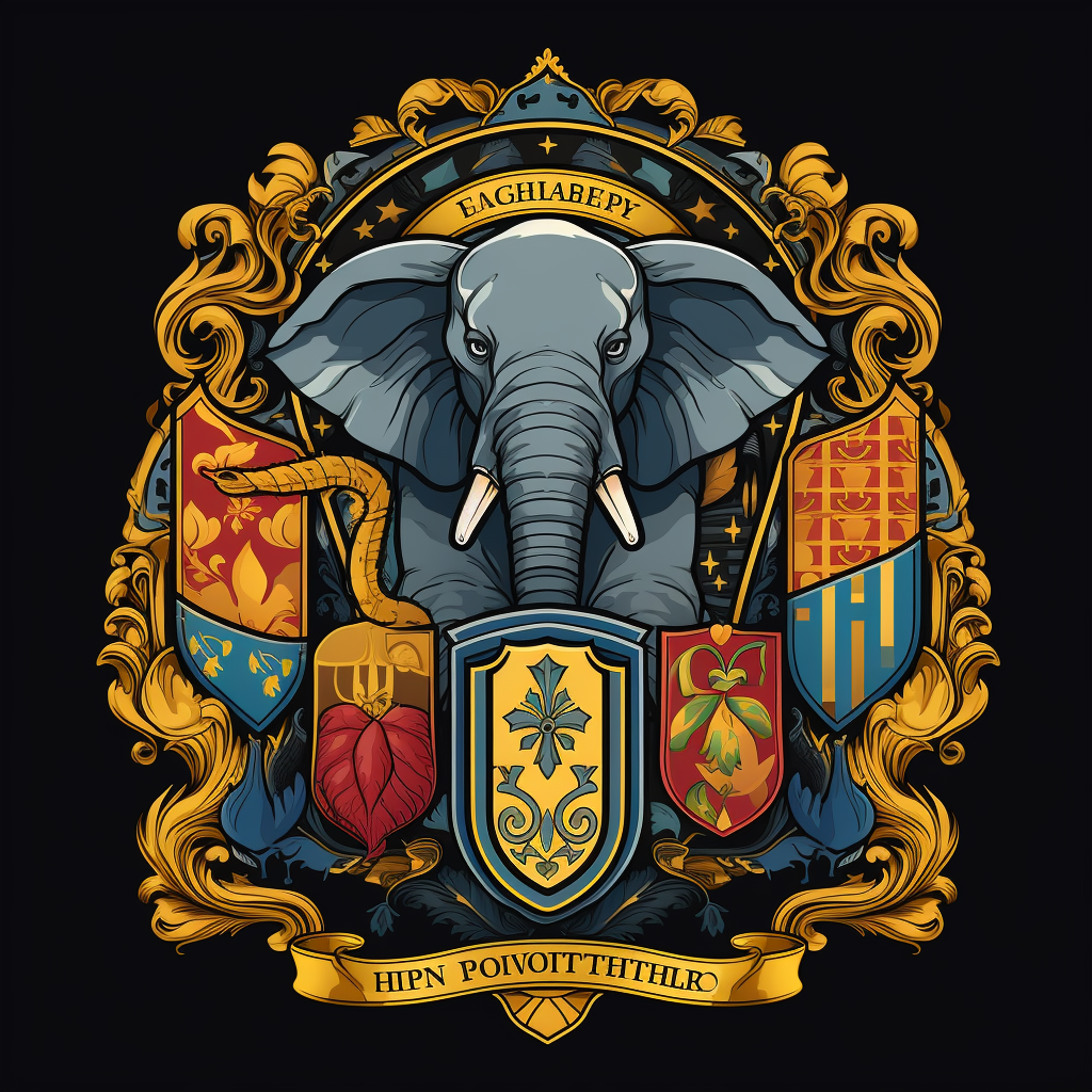 Hogwarts House Crest with Elephant