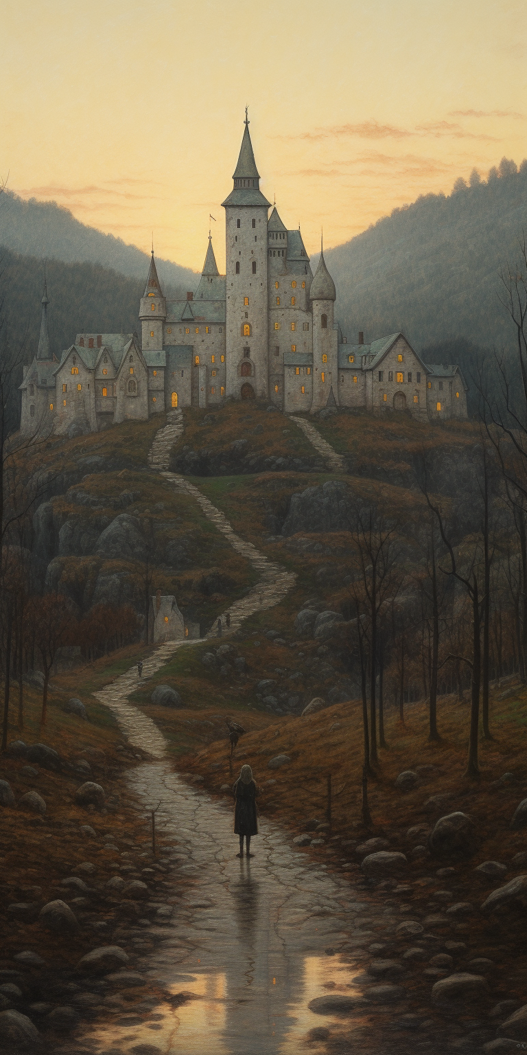 Enchanting Hogwarts Castle Painting