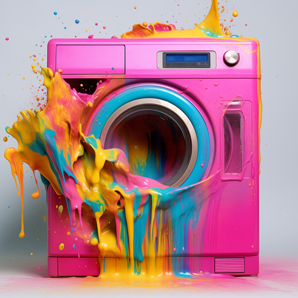 Vibrant Holi Washing Machine