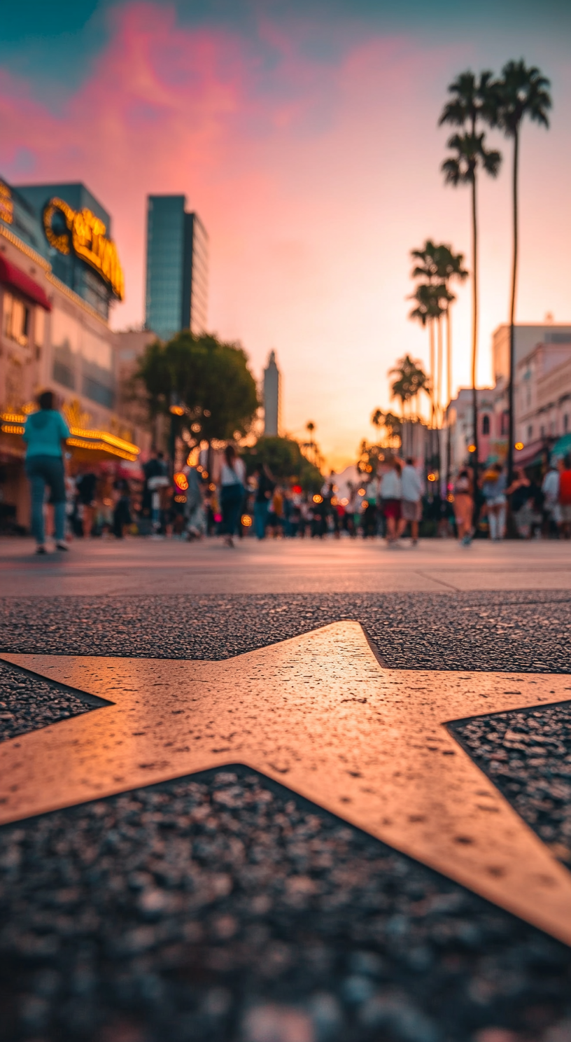 Hollywood Boulevard Walk of Fame Pink