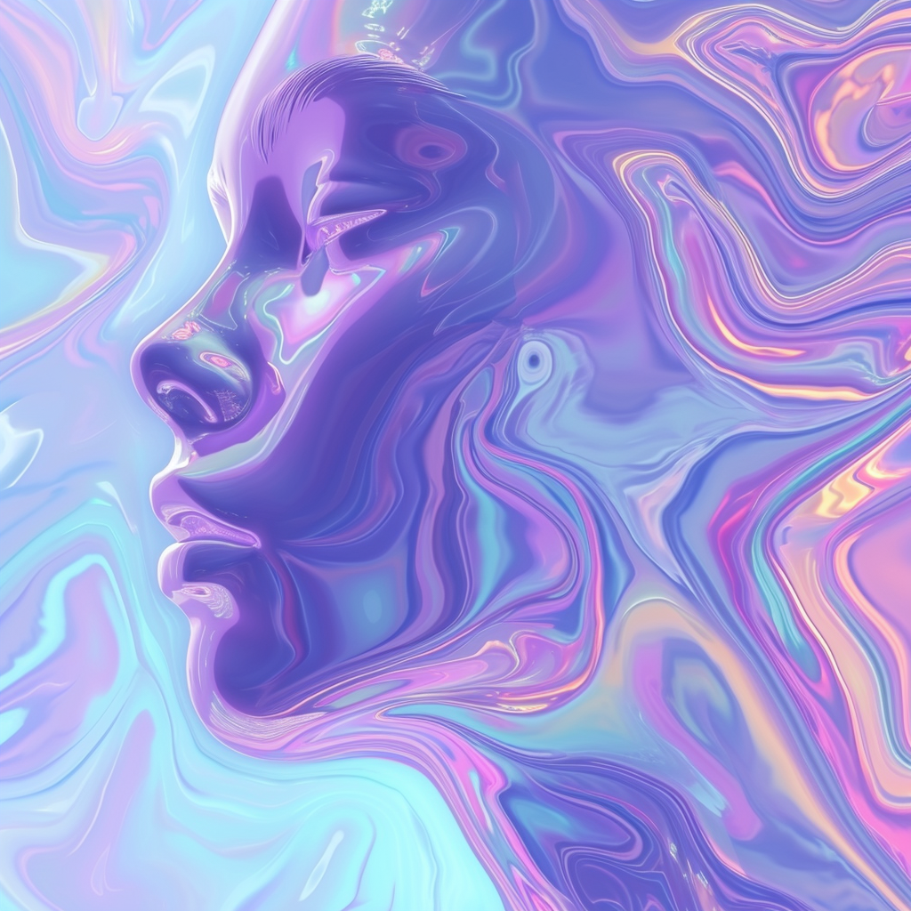 Holographic abstract liquid pattern background