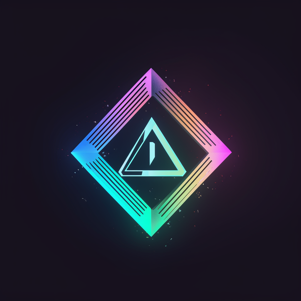 Holographic logo vector for AI movie design company